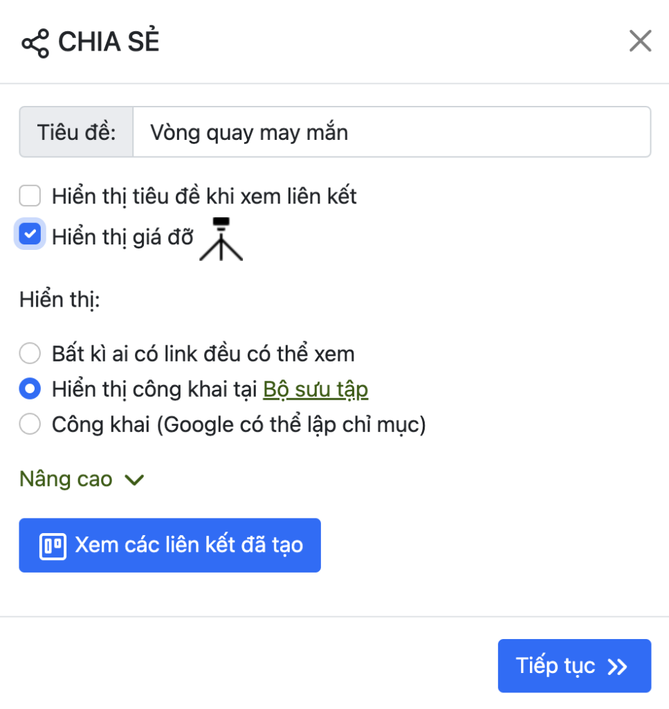 Hiển thị giá đỡ cho vòng quay may mắn