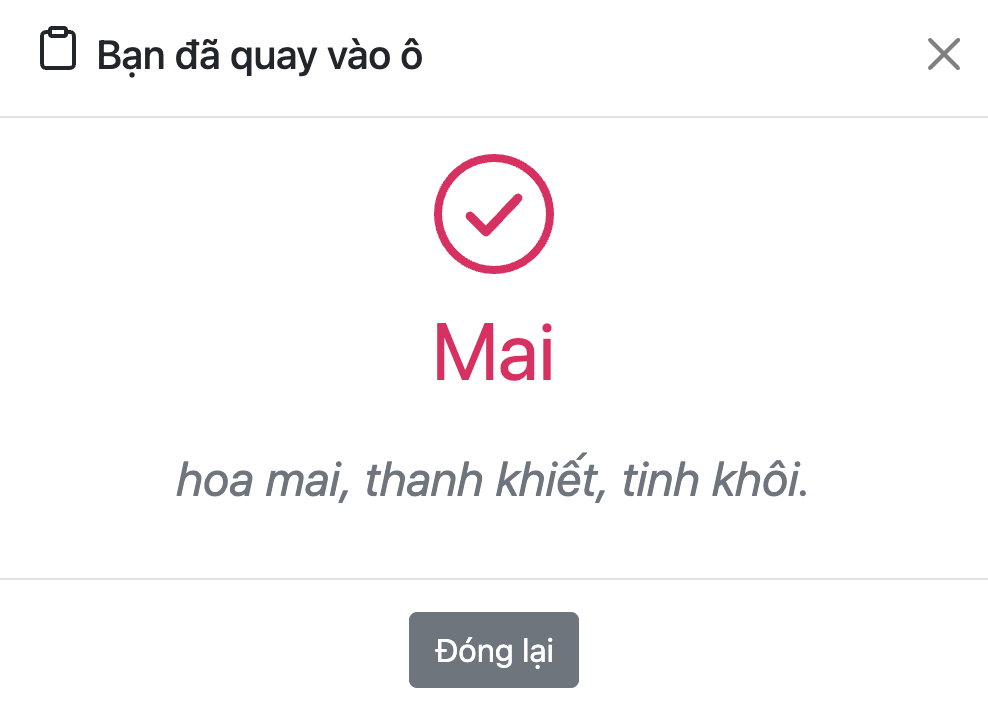 kết quả kiểu mới